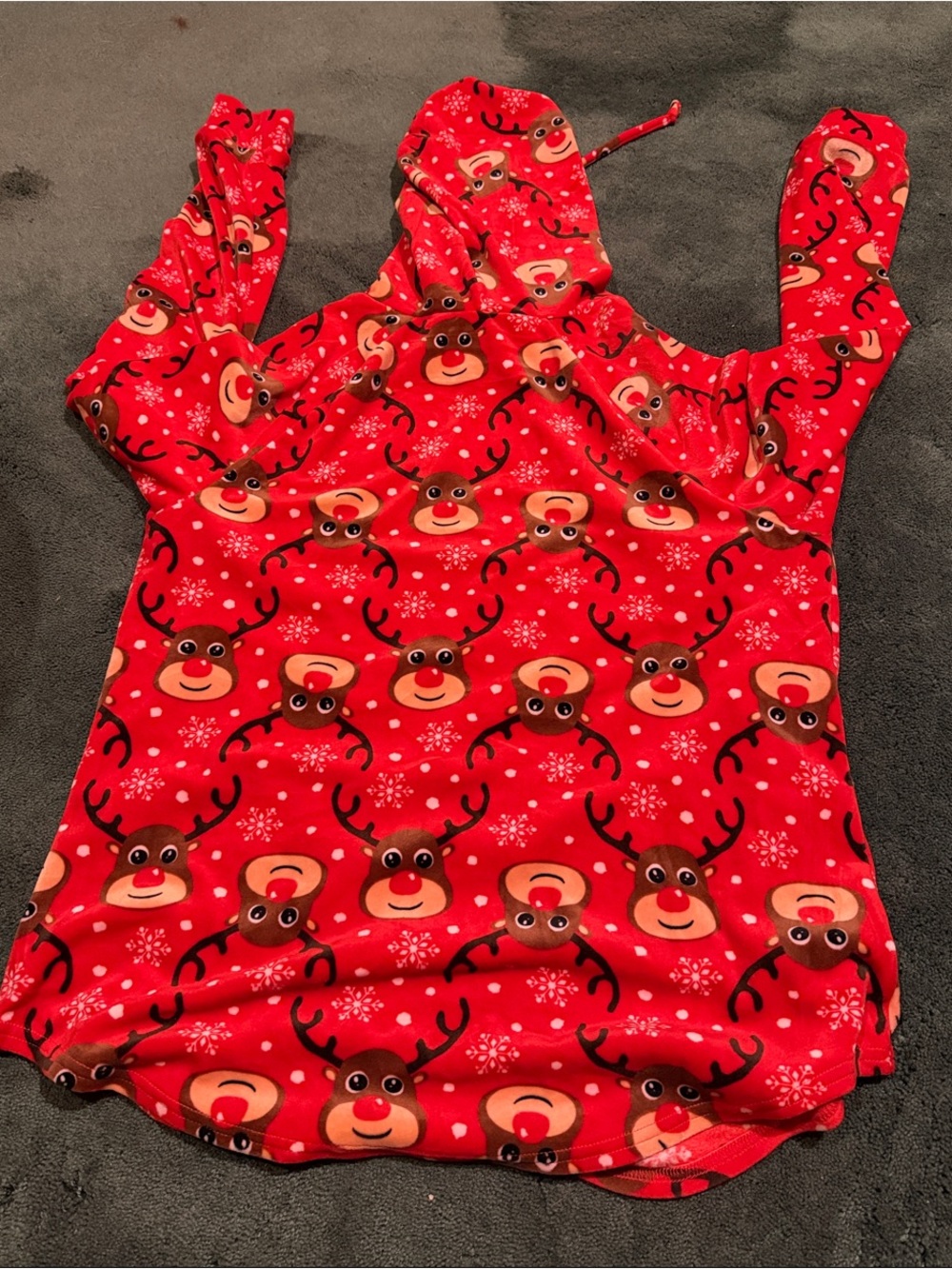 XL Adult size Reindeer Hooded One-Piece.no tags. Good condition